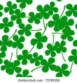 seamless pattern with clover leaves to the st. patrick`s day