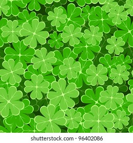 seamless pattern with clover leaves to the st. patrick`s day
