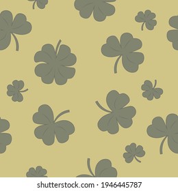 seamless pattern of clover leaves vector illustration without people background