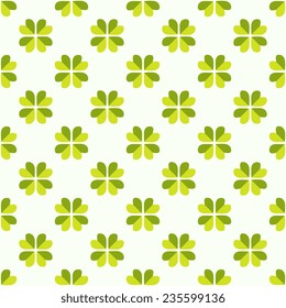 Seamless pattern with clover shape ornament