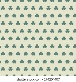 Seamless pattern with clover. St. Patrick's day background. Vector, EPS 8