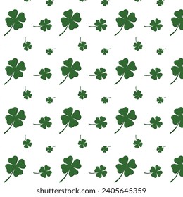 seamless pattern with clover. Pattern for St. Patrick's Day. Saint patrick background vector illustration