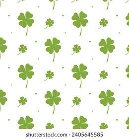 seamless pattern with clover. Pattern for St. Patrick's Day. Saint patrick background vector illustration