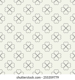 Seamless pattern with clover. St. Patrick's day background. Vector, EPS 8