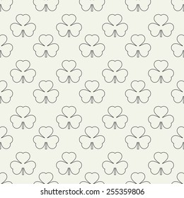 Seamless pattern with clover. St. Patrick's day background. Vector, EPS 8