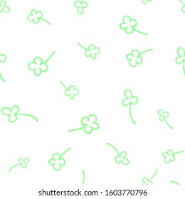 Seamless pattern with clover. The symbol of good luck. Vector background.