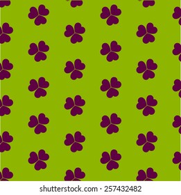 seamless pattern, clover, vector