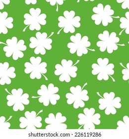 Seamless Pattern with Clover. Vector Background for Luck