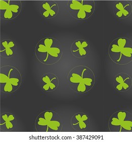 Seamless pattern with clover, vector illustration, Saint Patrick's day design