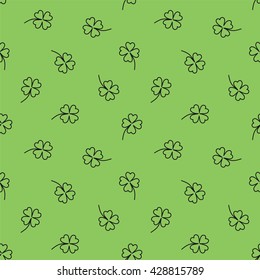 Seamless pattern with clover. Vector illustration