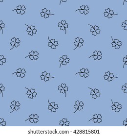 Seamless pattern with clover. Vector illustration