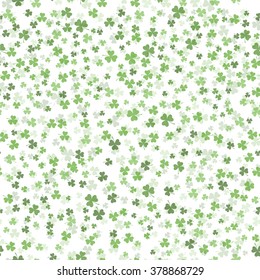 Seamless pattern, clovers for St. Patricks Day, vector