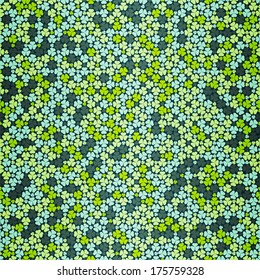 Seamless pattern with clovers, vector background