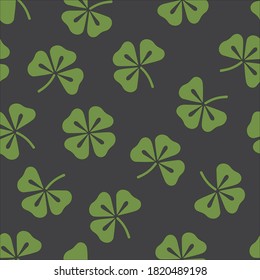 Seamless pattern with clovers. Vector hand drawn illustration.
Illustration for wrapping paper, post cards, prints for clothes, and emblems.