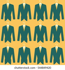 seamless pattern coats ,clothes shop texture tuxedo,suit,jacket, for men, businessman
