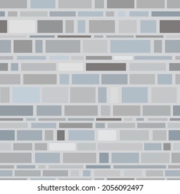 Seamless pattern with cobblestone pavement and stripes with gray, brown and beige elements