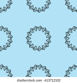 seamless pattern with cockleshells 