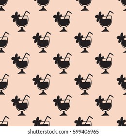 seamless pattern, cocktail art  background design for fabric and decor