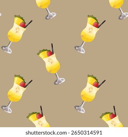 Nahtloses Muster von Cocktailgläsern