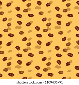 Seamless pattern with cocoa fruits texture for packaging cacao ingredient vector illustration.