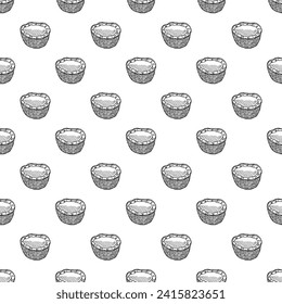 Patrón sin soldadura con doodle de coco para la impresión decorativa, papel de envoltura, tarjetas de felicitación, papel pintado y tela