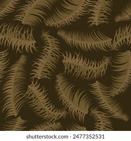 seamless pattern of coconut or palm leaves