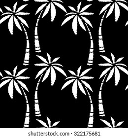 Seamless pattern with coconut palm trees. Nature repeating background. Cloth design. Wallpaper, wrapping