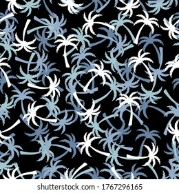 Seamless Pattern Coconut tree palm vector icon wallpaper background