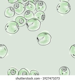 seamless pattern with coconuts. young drinking green coconuts. Fabric print, coconut water packaging design. exotic, Asia, Africa. vector eps 10