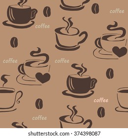 Seamless pattern coffee