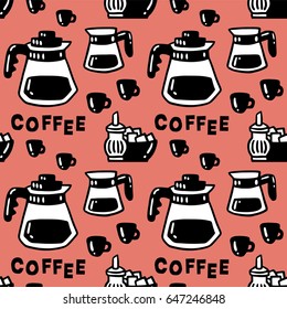 Seamless pattern of coffee