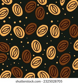 seamless pattern
 coffee bean vector illustration