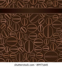 Seamless pattern with coffee beans 1