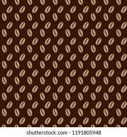 Seamless pattern with coffee beans