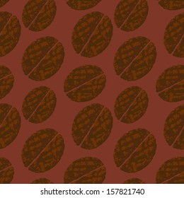 seamless pattern with coffee beans 