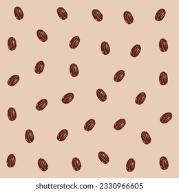 seamless pattern with coffee beans