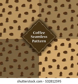 seamless pattern of coffee beans