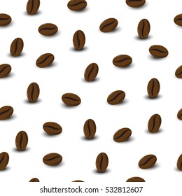 seamless pattern of coffee beans 