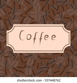 Seamless pattern with coffee beans