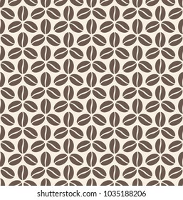 Seamless pattern with coffee beans. Abstract modern vector background.