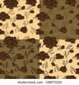 seamless pattern of coffee beans for involucre.