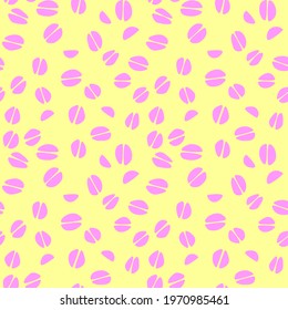 Seamless pattern with coffee beans. Vector illustration background for cafe, bistro, restaurant, bars menu card. Food and drink abstract texture design