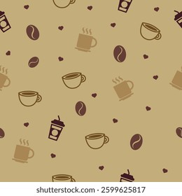 seamless pattern coffee brown color palette