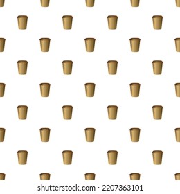 Seamless Pattern Coffee Cup Background Wall Stock Vector (Royalty Free ...