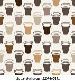 seamless pattern coffee cup for background, wall decoration, fabric motif, texture, wallpaper, gift wrapping