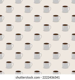 seamless pattern coffee cup for background, wall decoration, fabric motif, texture, wallpaper, gift wrapping