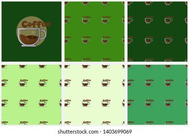 Seamless Pattern with coffee cup concept