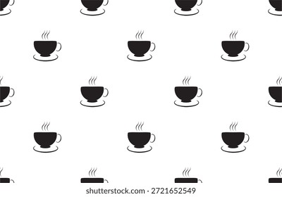 padrão perfeito com o ícone da xícara de café