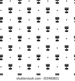 Seamless pattern with coffee cup icon