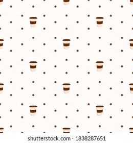 seamless pattern coffee cup vector design for background, wallpaper, etc.